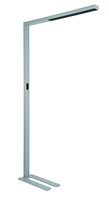 Vloerlamp MAUL Sirius LED beweging- daglichtsensor dimbaar zilver