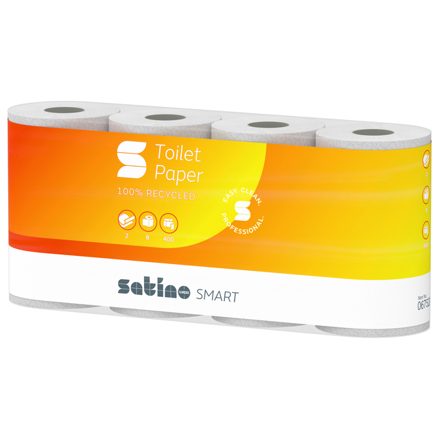 Papier toilette Satino MT1 Smart 067520 2 épaisseur blanc 400 feuilles