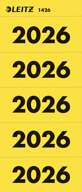 Etiquette dorsale LEITZ 2026 jaune 100 pièces