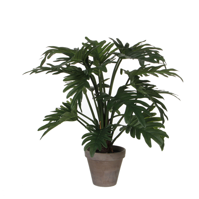 Plante artificielle Mica Philodendron selloum verte en pot Ø60cm 50cm