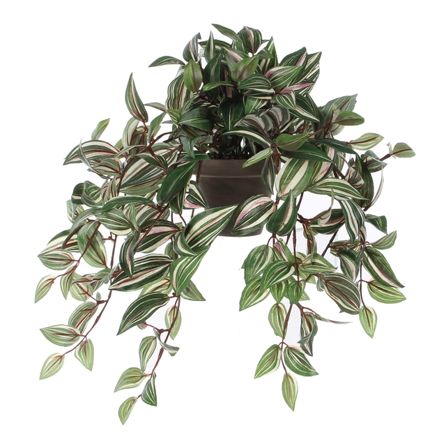Plante artificielle Mica Tradescantia suspendue verte Ø25cm 45cm