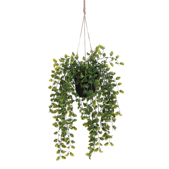 Plante artificielle Mica Ficus suspendue en pot vert Ø20 46cm