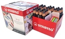 Crayon tableau blanc STABILO MARKdry avec 2 taille-crayons noir Classpack 30pcs