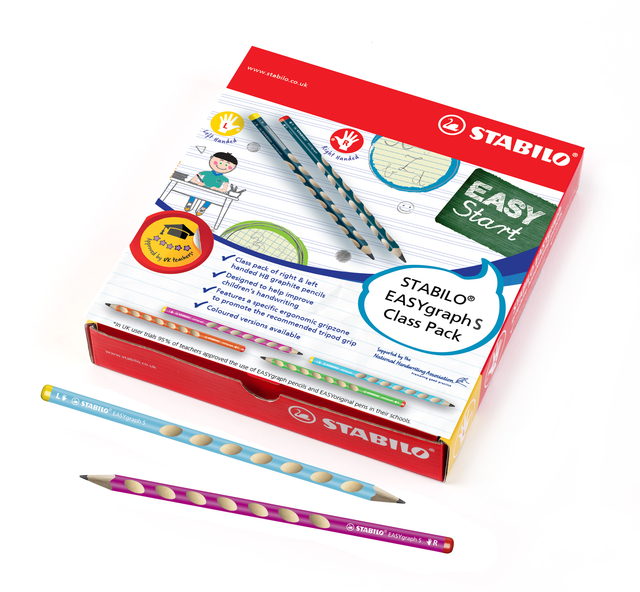 Potlood STABILO Easygraph S assorti 325 HB classpack à 48 stuks