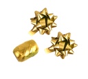 Ruban cadeau Polyband + 2 rosettes or