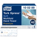 Essuie-mains Tork H2 Xpress Premium 100289 multifold 2 épaisseurs 212x255mm blanc 21x 150 feuilles