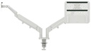 Bras double pour écran et ordinateur portable Leitz Ergo faible encombrement gris