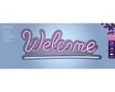 Enseigne LED Lumineo intérieur USB néon Welcome
