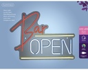Enseigne LED Lumineo intérieur USB néon Bar Open