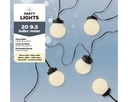 Guirlande Partylight Lumineo LED extérieur 20 boules 950cm blanc chaud