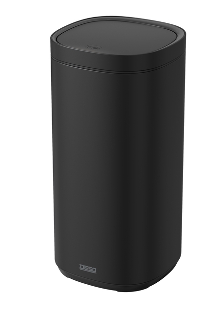 Afvalbak Desq Touch 50 liter RVS zwart