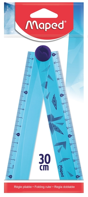 Règle Maped Arctic Vibes 30cm pliante bleu