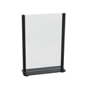 Porte-affiche Europel A5 métal bord acrylique noir