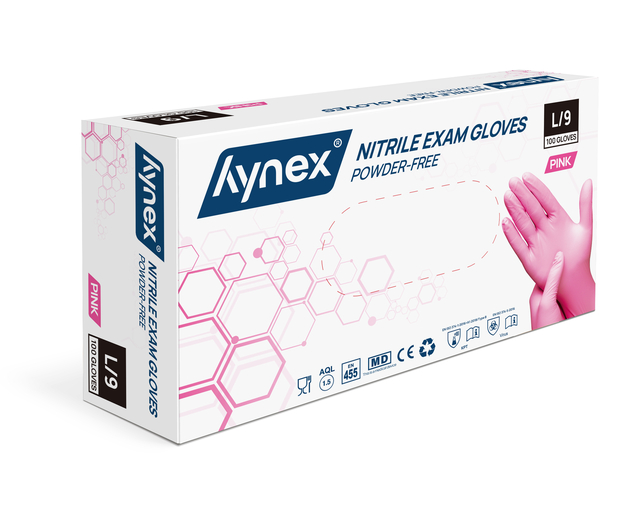 Gant Hynex nitrile L rose 3,5g 100 pièces