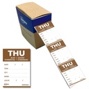 Etiket Avery HACCP donderdag-bruin 40x56mm 500 stuks
