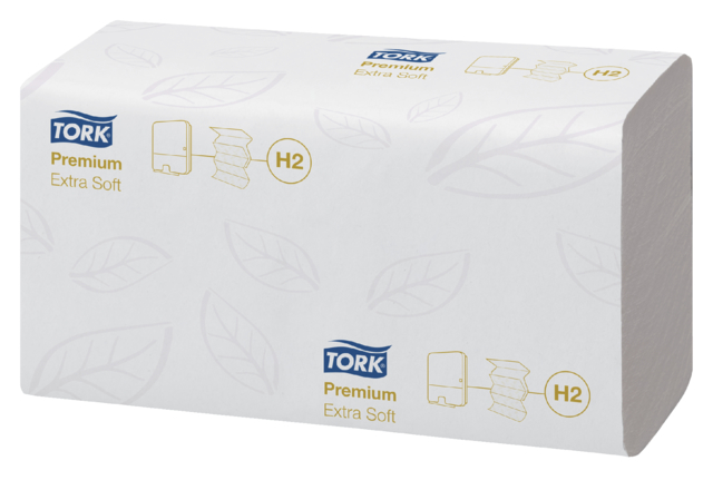 Handdoek Tork H2 Xpress Premium multifold 2-laags 212x340mm 21x100 vel wit 100297