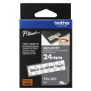 Ruban de lettrage Brother P-touch TZe-SE5 Securité 24mm noir sur blanc
