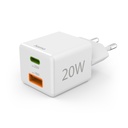 Oplader Hama USB-C/USB-A Mini PD 20W wit