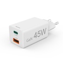 Oplader Hama USB-C/USB-A Mini PD 45W wit