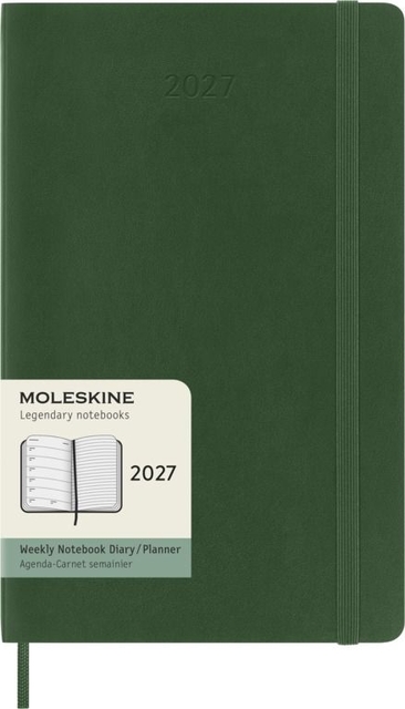 Agenda 2027 Moleskine 12 mois Planner Weekly 7 jours/1 page Large CS myrtle green