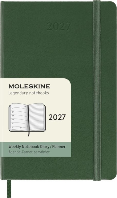 Agenda 2027 Moleskine 12 mois Planner Weekly 7 jours/1 page Pocket CR myrtle green