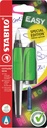 Stylo plume STABILO EasyBuddy Medium vert néon blister 1 pièce
