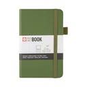 Carnet de notes Sakura Pocket 90x140mm ligné couverture rigide pin