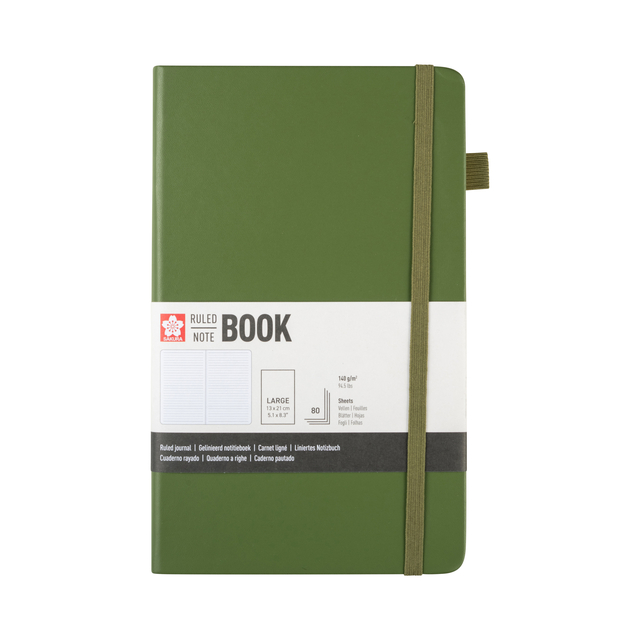 Carnet de notes Sakura Large 130x210mm ligné couverture rigide pin