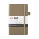 Notitieboek Sakura pocket 90x140mm lijn hard cover sintel
