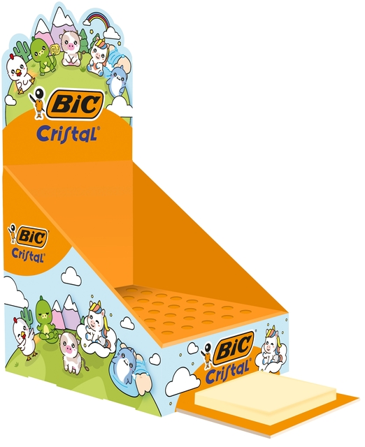 Display leeg Bic Cristal dierenfiguren