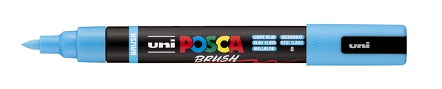Marqueur peinture Uni POSCA PC-5BR pointe pinceau Medium bleu clair