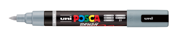 Paintmarker Uni POSCA PC-5BR brushpunt medium grijs