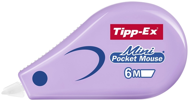 Correctietape Tipp-Ex mini pocket mouse 5mmx5m pastel assorti