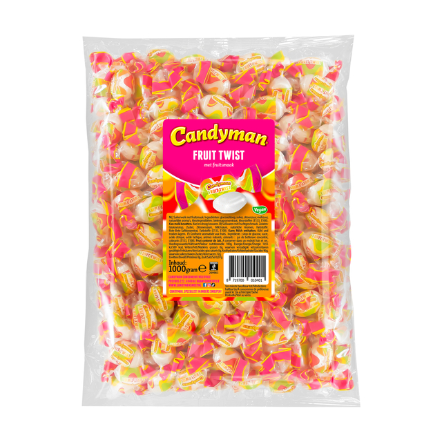 Bonbons acidulés Candyman fruits sachet 1kg