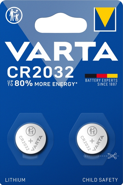 Batterij VARTA knoopcel 2x CR2032 lithium