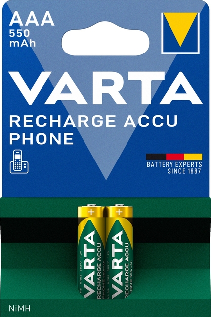 Batterij VARTA oplaadbaar Accu Phone 2x AAA 550mAh