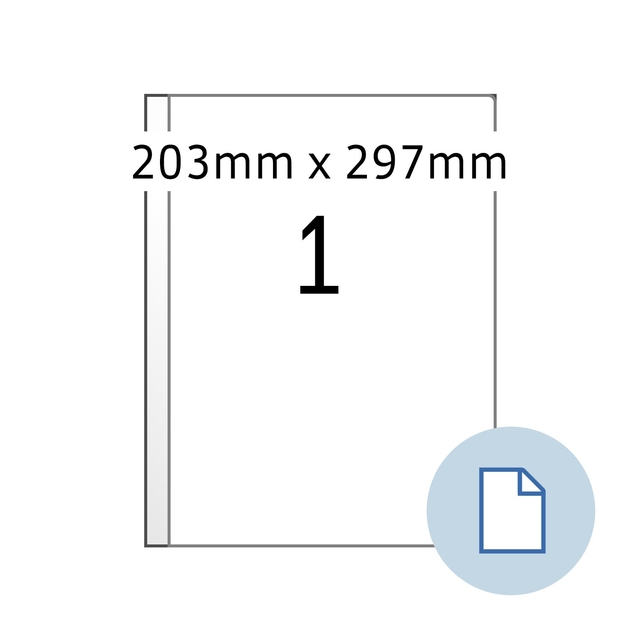 Etiket HERMA 8401 A4 EXPR 500 203x297mm wit 500 stuks