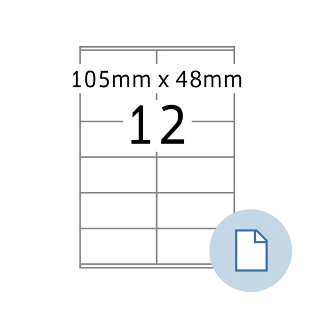 Etiket HERMA 8419 A4 EXPR 500 105x48mm wit 6000 stuks