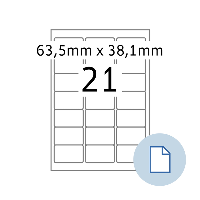 Etiket HERMA 8417 A4 EXPR 500 63.5x38.1mm wit 10500 stuks