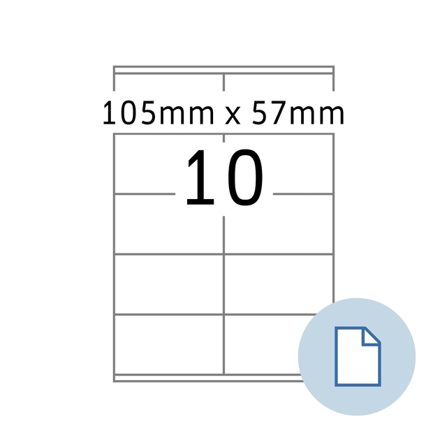 Etiket HERMA 8420 A4 EXPR 500 105x57mm wit 5000 stuks