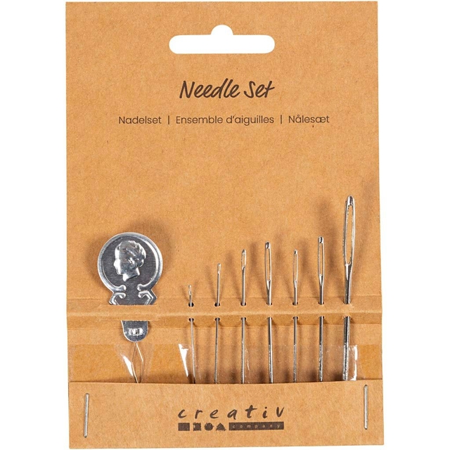 Set aiguilles Craetiv Company blister 8 pièces argent