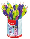 Crayon graphite Maped Kidy Learn avec gomme et guide doigts pot 22 pièces