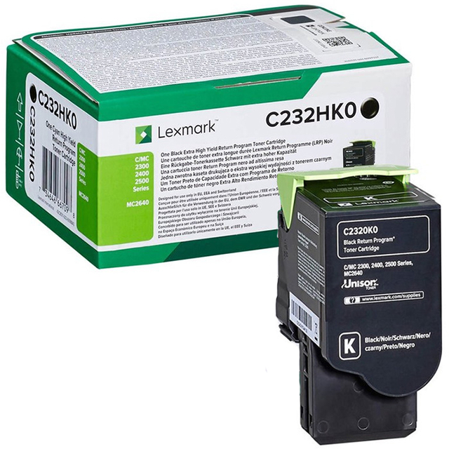 Tonercartridge Lexmark C232HK0 HC zwart
