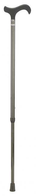 Wandelstok Able2 carbon soft derby handvat zwart