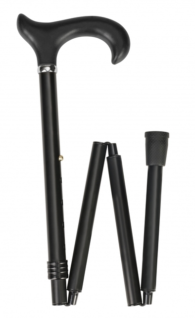 Canne Able2 pliable poignée soft Derby noir