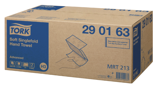 Handdoek Tork H3 Advanced Z-gevouwen 2-laags wit 290163