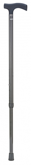Wandelstok Able2 carbon soft recht handvat zwart