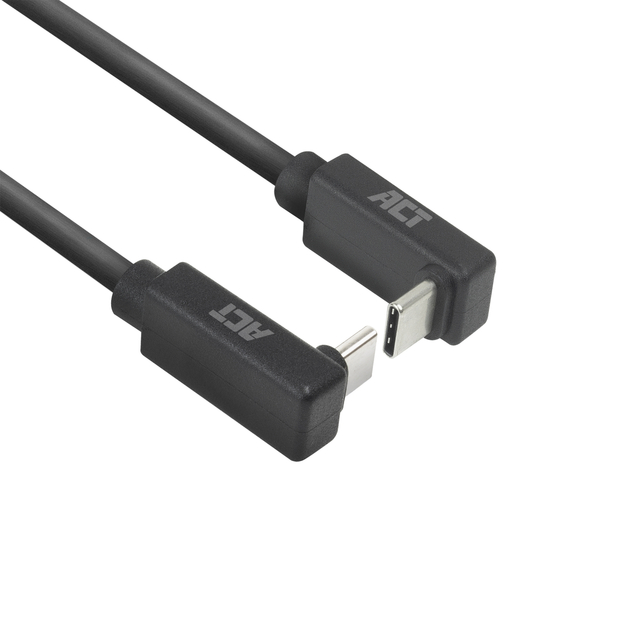 Kabel ACT USB-C hoek boven/beneden 10Gbps 2m