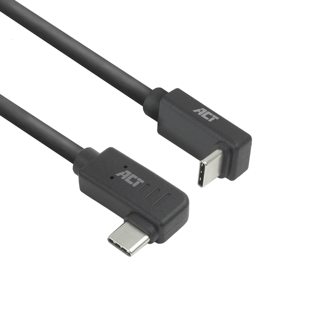 Kabel ACT USB-C hoek links/rechts USB-C hoek boven/beneden 10Gbps 2m