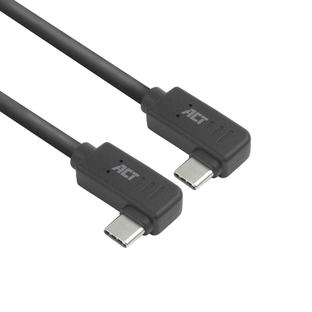 Câble ACT USB-C coudé droite/gauche 10 Gbps 2m